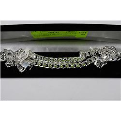 SILVER HEAVY MENS 24" NECKLACE 113.2 GRAMS