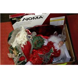 BOX WITH CHRISTMAS FIGURINES, PLATES,