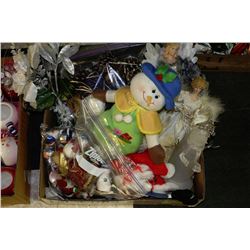 BOX W/3 CHRISTMAS LIGHT-UP FIGURINES,