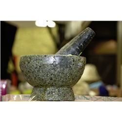 STONE MOTAR AND PESTLE