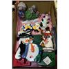 Image 1 : LARGE BOX W/CERAMIC CHRISTMAS