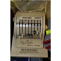 "THE PAYMASTER" CHEQUE WRITER