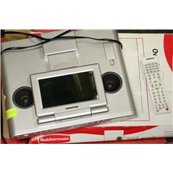DVD PLAYER WITH FOLDOUT SCREEN AND REMOTE
