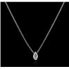 Image 2 : 14KT White Gold 0.31ct Diamond Necklace