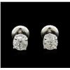 Image 1 : 1.30ctw Diamond Stud Earrings - 14KT White Gold