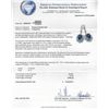 Image 3 : 11.53ctw Dyed Sapphire and Diamond Earrings - 14KT White Gold