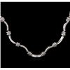 Image 2 : 4.00ctw Diamond Necklace - 14KT White Gold