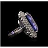 Image 3 : 14KT White Gold GIA Certified 26.74ct Tanzanite and Diamond Ring