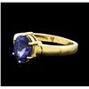 Image 2 : 14KT Yellow Gold 2.35ct Tanzanite Ring