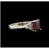 Image 2 : 2.56ct Ruby and Diamond Ring - 14KT White Gold