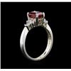 Image 3 : 2.56ct Ruby and Diamond Ring - 14KT White Gold