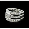 Image 2 : 18KT White Gold 0.90ctw Diamond Ring