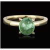 Image 2 : 14KT Yellow Gold 2.36ct Emerald Ring