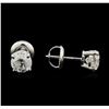 Image 2 : 1.52ctw Diamond Stud Earrings - 14KT White Gold