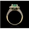 Image 3 : 14KT Yellow Gold 2.48ct Emerald and Diamond Ring