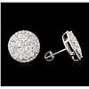 Image 2 : 14KT White Gold 1.92ctw Diamond Earrings