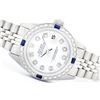 Image 1 : Rolex Stainless Steel Diamond and Sapphire DateJust Ladies Watch