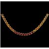 Image 2 : 33.95ctw Multi Color Sapphire Necklace - 14KT Yellow Gold