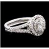 Image 1 : 14KT White Gold 1.15ctw Diamond Ring