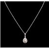 Image 2 : 1.49ctw Yellow Diamond Pendant With Chain - 14KT White Gold
