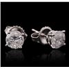 Image 2 : 14KT White Gold 1.50ctw Diamond Stud Earrings