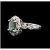 Image 3 : 14KT White Gold GIA Certified 2.16ct Alexandrite and Diamond Ring