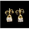 Image 1 : 0.58ctw Diamond Stud Earrings - 14KT Yellow Gold