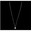 Image 2 : 14KT White Gold 0.93ctw Diamond Pendant With Chain