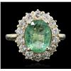 Image 2 : 14KT Yellow Gold 2.69ct Emerald and Diamond Ring