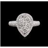 Image 2 : 1.08ctw Diamond Ring - 14KT White Gold