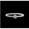 Image 1 : 0.09ctw Diamond Ring - 14KT White Gold