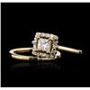 Image 2 : 14KT Yellow Gold 0.91ct Diamond Wedding Set