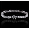 Image 2 : 14KT White Gold 9.75ctw Diamond Tennis Bracelet