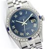 Image 1 : Rolex Stainless Steel Diamond and Sapphire DateJust Men's Watch