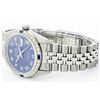 Image 9 : Rolex Stainless Steel Diamond and Sapphire DateJust Men's Watch