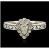 Image 2 : 14KT White Gold 0.63ctw Diamond Ring