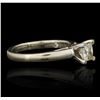 Image 2 : 14KT White Gold 0.70ctw Princess Cut Engagement Ring
