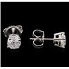 Image 2 : 1.24ctw Diamond Solitaire Earrings - 14KT White Gold
