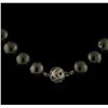 Image 3 : Tahitian Cultured Pearl Necklace With 14KT White Gold Diamond Clasp