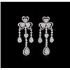Image 1 : 2.75ctw Diamond Earrings - 18KT White Gold
