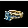 Image 1 : 14KT Yellow Gold 4.54ctw Topaz Ring