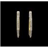 Image 2 : 1.56ctw Diamond Earrings - 18KT Yellow Gold