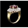 Image 3 : 4.89ct Ruby and Diamond Ring - 14KT Yellow Gold
