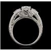 Image 3 : 14KT White Gold 1.15ctw Diamond Ring