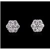 Image 1 : 14KT White Gold 1.68ctw Diamond Earrings