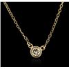 Image 1 : 14KT Yellow Gold 0.15ct Diamond Necklace