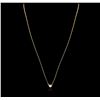 Image 2 : 14KT Yellow Gold 0.15ct Diamond Necklace