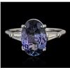 Image 2 : 14KT White Gold 3.35ct Tanzanite and Diamond Ring