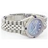 Image 2 : Rolex Stainless Steel Diamond and Sapphire DateJust Men's Watch