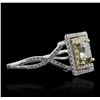 Image 1 : 14KT White Gold 1.60ctw Diamond Ring